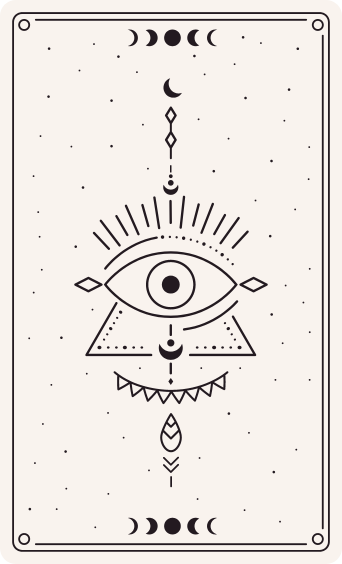 Eye moon phases mystical astrology spiritual artwork.